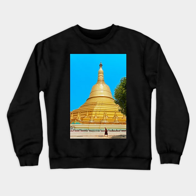 Shwemawdaw Paya3, Bago. Crewneck Sweatshirt by bulljup